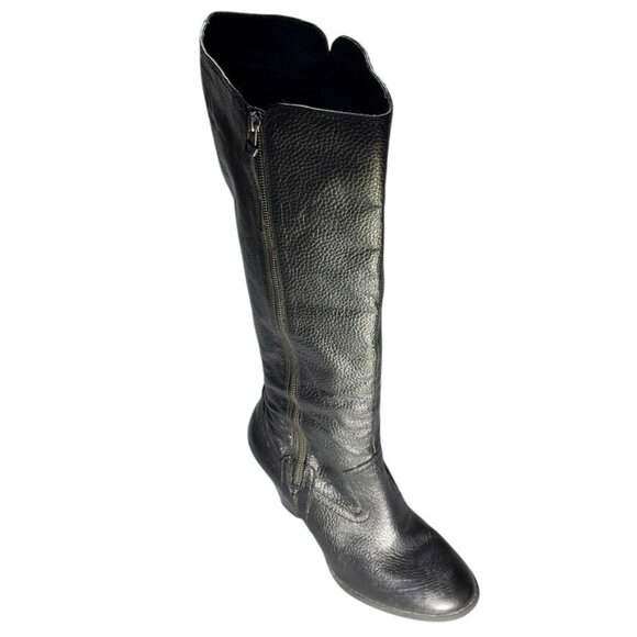 Naturalizer Women's Black Leather Marsella Knee-High Boots Wide Shaft  Size 9W - Picture 11 of 12